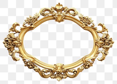 PNG Elegant ornate gold picture frame