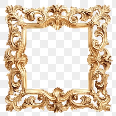 PNG Ornate gold baroque picture frame