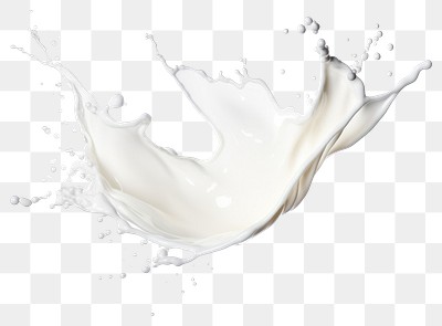 PNG Floating milk splash dairy white food.