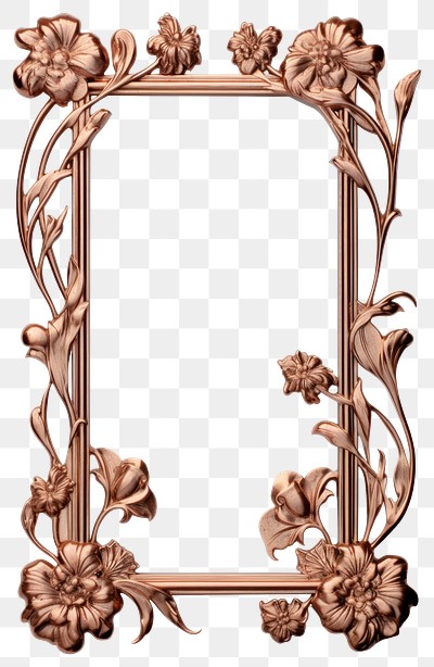 PNG Nouveau art of flower stalks frame white background chandelier elegance.