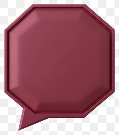 PNG Maroon-burgundy octagon shape illustration maroon speech.