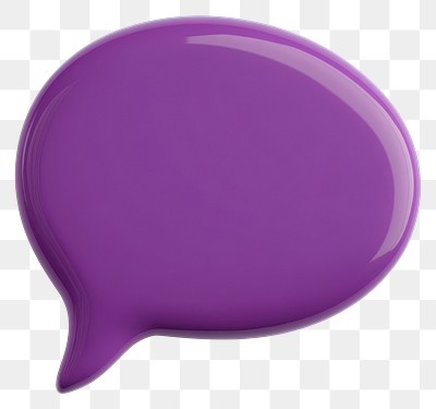 PNG Plum-purple illustration speech bubble.