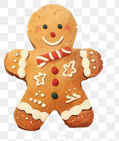 PNG Festive gingerbread man illustration