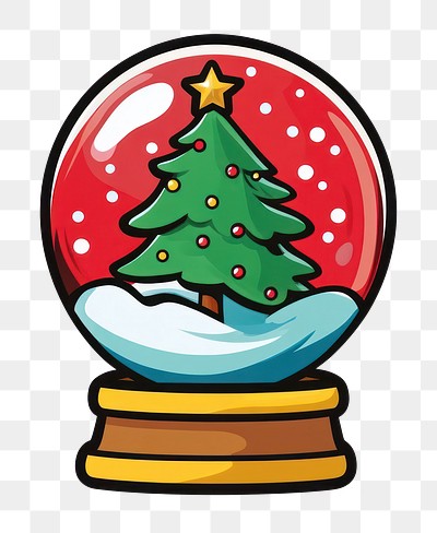 PNG Christmas snow globe sticker christmas background red.