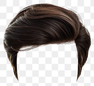 PNG Ultra-realistic wig for men hair brown replacement.