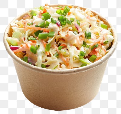 PNG Bowl of coleslaw food vegetable salad.