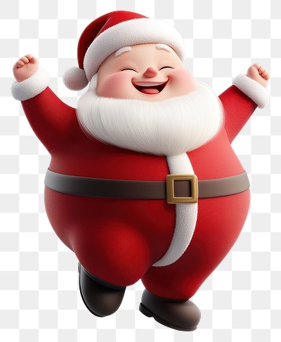 PNG A Happy Sandy Claus dancing happy illustration christmas.