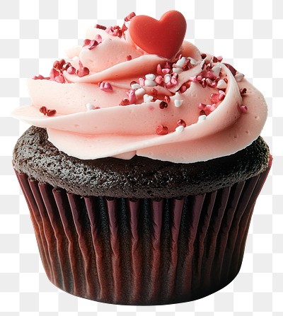 PNG An isolated valentine cupcake dessert photography food.