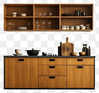 PNG Modern cabinet kitchen cabinets minimalist furniture.