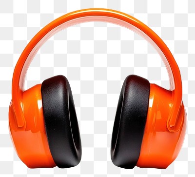 PNG Orange safety earmuffs headphones electronics accessory.