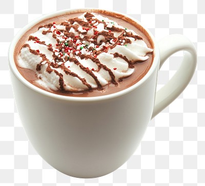 PNG Real hot chocolate beverage drink cream.