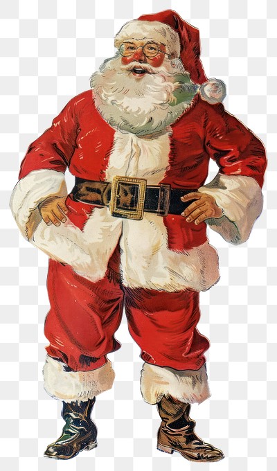 PNG Santa christmas vintage santa.