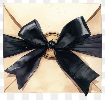 PNG Black coquette love letter ribbon tie black ribbon.