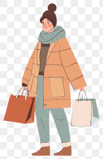 PNG Shopping bags illustration clothing.