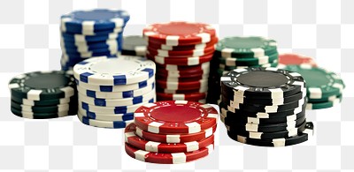 PNG Photo of casino poker gambling game white background.