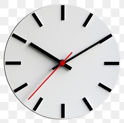 PNG Minimalist clock face design timepiece modern simple.