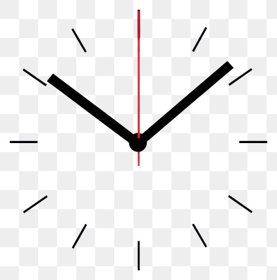 PNG Illustration of the clock hands minimalist design second.