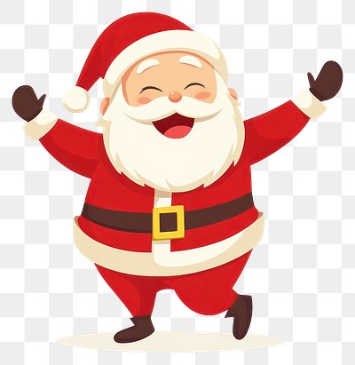 PNG Santa claus dancing happy background character.