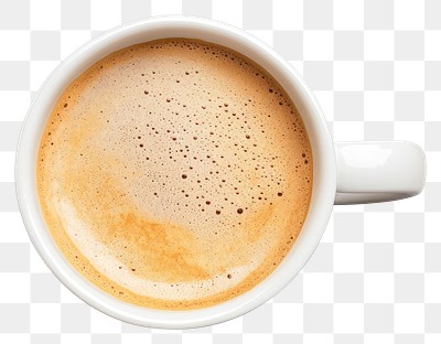 PNG An isolated white cup mug of capuchino coffee drink photography beverage.