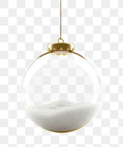 PNG Transparent hanging glass Christmas ball christmas accessories sand-filled.