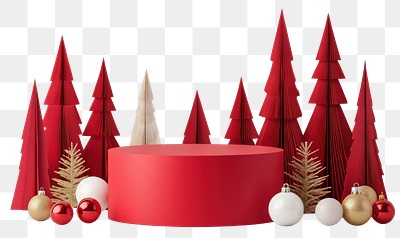 PNG High display christmas podium background trees gold.