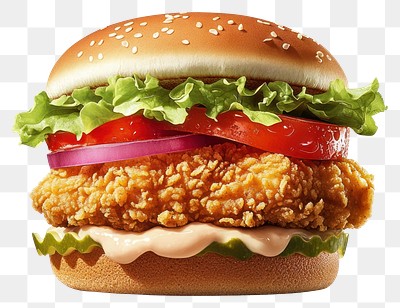 PNG Whopper Chicken Sanwich chicken food meal.