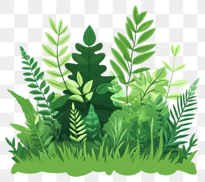 PNG Green foliage art illustration nature.