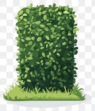 PNG Rectangle shape topiary green plant hedge.