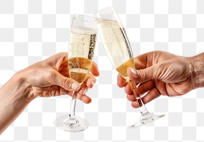 PNG Hands toasting champagne glasses drink wine celebratory.