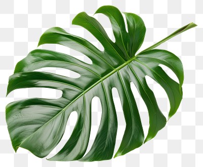 PNG Tropical monstera leaf on white