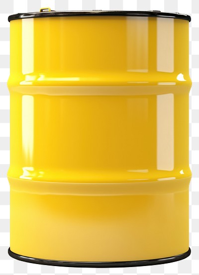 PNG Oil barrel yellow white background container. 