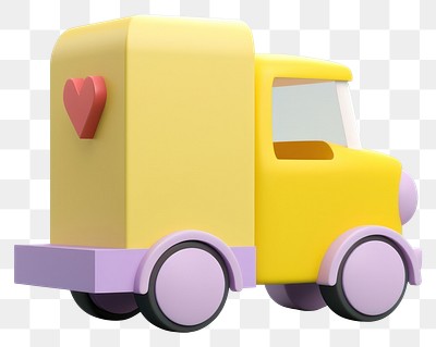 PNG  A cargo truck vehicle cartoon toy.