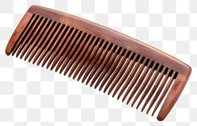 PNG  Barbers comb white background eyelash metal.