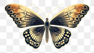 PNG Celestial butterfly pattern flower. 