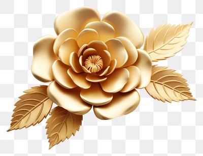 PNG Camellia flower gold jewelry | Premium PNG - rawpixel