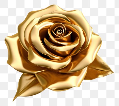 PNG Simple rose icon gold jewelry flower.