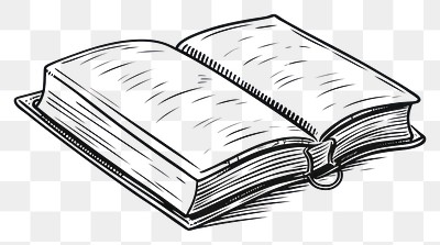 PNG  Doodle of book publication drawing sketch.