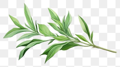 PNG Tarragon herb herbs plant leaf.