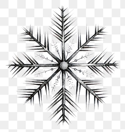 PNG Snowflake drawing backgrounds sketch.