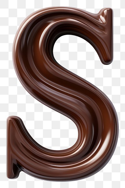 PNG Letter S number brown font.