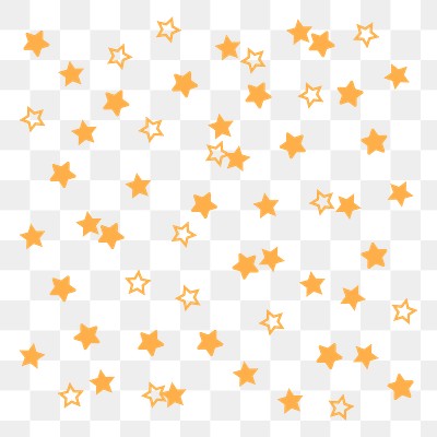 Yellow stars png sticker, cute pastel shape graphic, transparent background