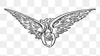 Angel png sticker illustration, transparent background. Free public domain CC0 image