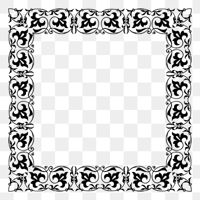 Floral ornate png frame sticker, | Free PNG - rawpixel