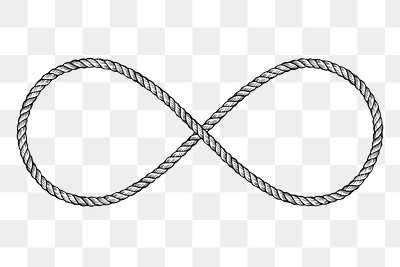 Infinity rope png sticker, black | Free PNG - rawpixel