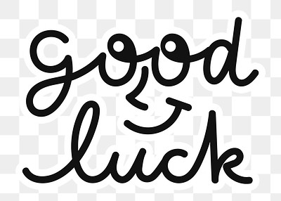 Good luck png word sticker | Premium PNG - rawpixel