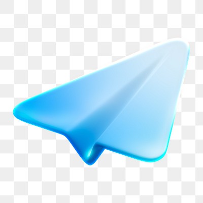 Paper plane png icon sticker, 3D rendering, transparent background