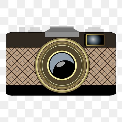 Analog camera png sticker illustration, transparent background. Free public domain CC0 image.