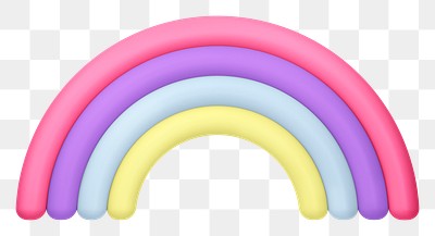 Rainbow png sticker, 3D rendering, | Premium PNG - rawpixel