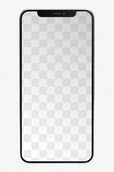 Phone screen png mockup, transparent design 