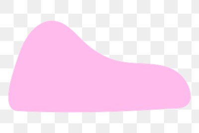 Pink badge png blob shape sticker, transparent background